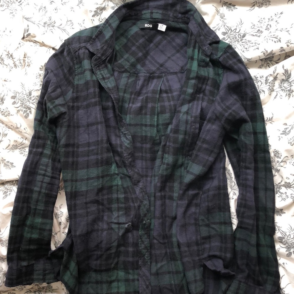 BDG flannel green and purple